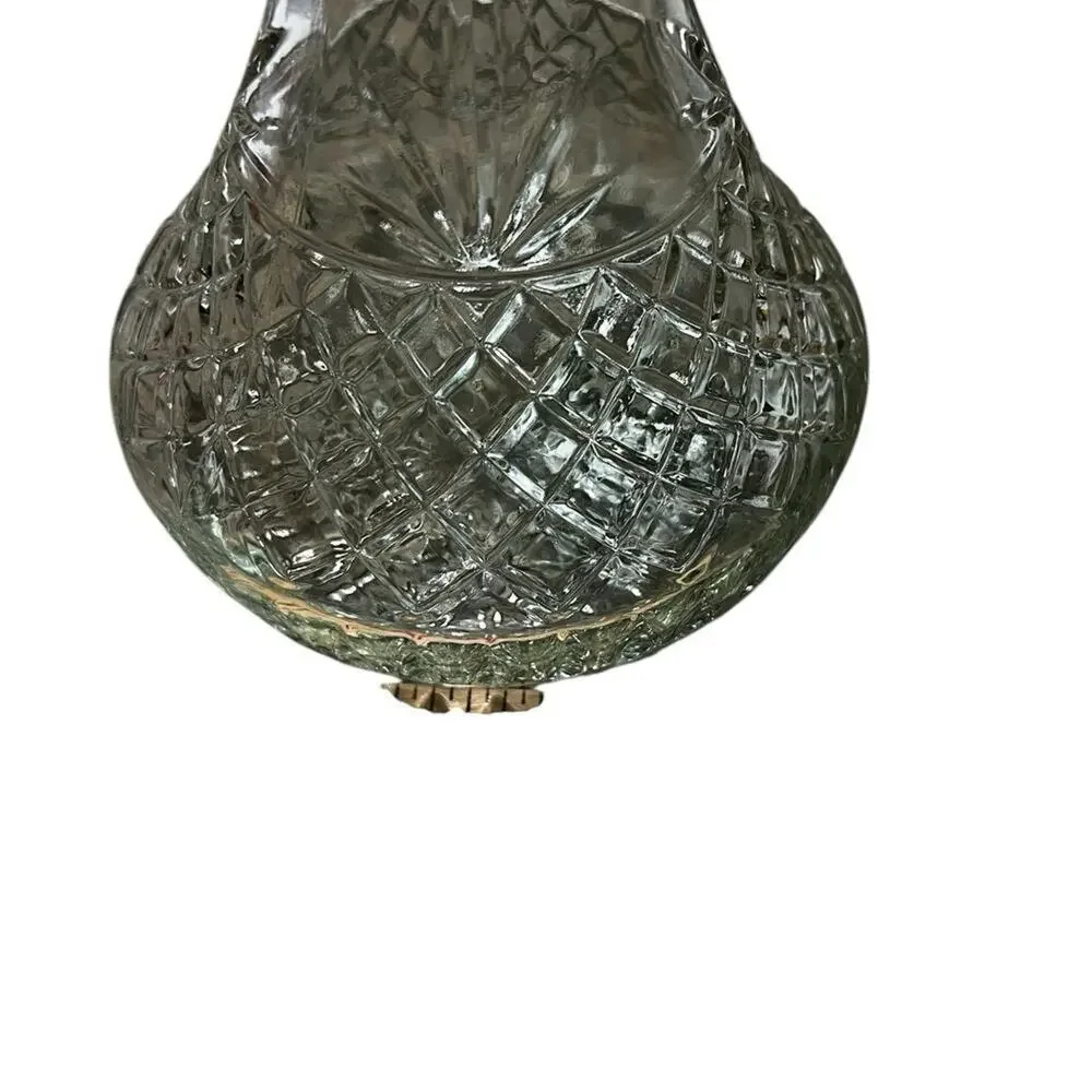 Vintage Genie Cut Glass Liquor Decanter with Stopper